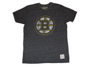 Boston Bruins Retro Brand Charcoal Vintage Style Scrum NHL T Shirt XXL