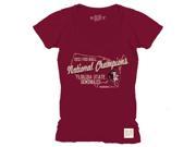 Florida State Seminoles Retro Brand 2013 BCS Champs Womens Maroon T Shirt L