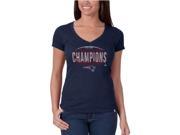 New England Patriots 47 Brand Women Super Bowl XLIX Champs Football T Shirt L