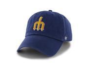Seattle Mariners 47 Brand Blue Vintage 1977 Logo Clean Up Adjustable Hat Cap