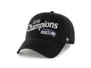 Seattle Seahawks 47 Brand Super Bowl XLVIII Champions Black Adjustable Hat Cap