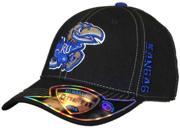 Kansas Jayhawks Top of the World Black Balance Memory Fit Hat Cap