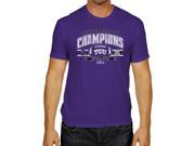 TCU Horned Frogs The Victory 2015 Peach Bowl Champions Purple T Shirt L