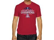 Arizona Wildcats 2015 Pac 12 Tournament Champions Locker Room Red T Shirt XL
