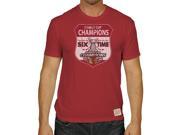 Chicago Blackhawks Retro Brand 2015 Stanley Cup Champs 6 Time Sign T Shirt L
