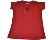 Arkansas Razorbacks TFA Toddler Girls Crimson Long Length Cotton T Shirt 4T