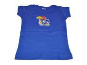 Kansas Jayhawks Two Feet Ahead Toddler Girls Blue Long Length T Shirt 2T