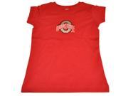 Ohio State Buckeyes TFA Toddler Girls Red Long Length Cotton T Shirt 2T