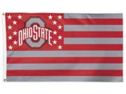Ohio State Buckeyes America Stars Stripes Deluxe Indoor Outdoor Flag 3 x 5