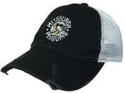 Pittsburgh Penguins Retro Brand Black Worn Mesh Vintage Adj Snapback Hat Cap