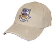 Los Angeles Kings Retro Brand Beige Worn Vintage Flexfit Hat Cap S M
