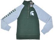Michigan State Spartans GG Women Green Fitted 1 4 Zip Pullover Jacket XL