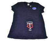 Minnesota Twins SAAG Women Maternity Navy Future Fan V Neck T Shirt S