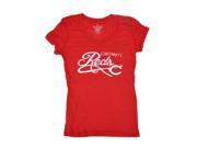 Cincinnati Reds SAAG Women Red Tri Blend Lightweight V Neck T Shirt S