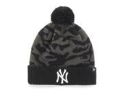 New York Yankees 47 Brand Charcoal Black Twenty Nine Cuffed Beanie Hat Cap