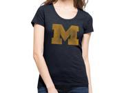 Michigan Wolverines 47 Brand Women Fall Navy Scoop Neck Scrum T Shirt L