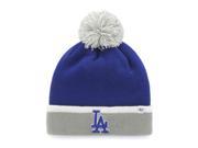 Los Angeles Dodgers 47 Brand Blue Gray Baraka Knit Cuff Poofball Beanie Hat Cap