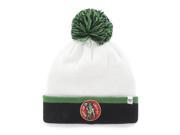 Boston Celtics 47 Brand White Black Baraka Retro 1968 Poofball Beanie Hat Cap