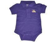 LSU Tigers Two Feet Ahead Baby Infant Golf Polo Purple One Piece Outfit NB