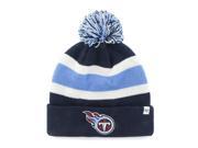 Tennessee Titans 47 Brand Tri Tone Breakaway Cuffed Beanie Poofball Hat Cap