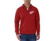 Detroit Red Wings 47 Brand Red Cross Check 1 4 Zip Pullover Sweatshirt M