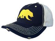 Cal Bears Retro Brand Navy Beige Stitched Worn Style Snapback Hat Cap