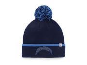 San Diego Chargers 47 Brand Navy Blue Baraka Knit Cuffed Poofball Beanie Hat Cap