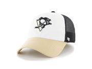 Pittsburgh Penguins 47 Brand Tri Tone Privateer Closer Mesh Flexfit Hat Cap