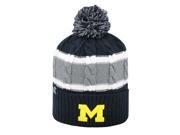 Michigan Wolverines TOW YOUTH Navy Striped Cable Windy Cuffed Beanie Hat Cap