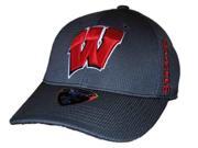 Wisconsin Badgers TOW Charcoal Booster Plus Memory FLEXFIT Hat Cap M L