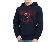 Houston Texans 47 Brand Navy Cross Check Pullover Hoodie Sweatshirt L