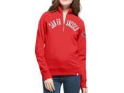 San Francisco 49ers 47 Brand Women Red 1 4 Zip Cross Check Sweatshirt L
