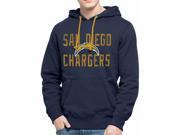 San Diego Chargers 47 Brand Navy Cross Check Pullover Hoodie Sweatshirt L