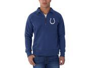Indianapolis Colts 47 Brand Blue 1 4 Zip Cross Check Pullover Sweatshirt XL