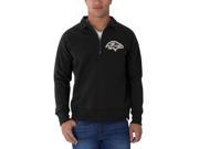 Baltimore Ravens 47 Brand Black 1 4 Zip Cross Check Pullover Sweatshirt XL