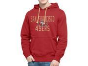 San Francisco 49ers 47 Brand Red Cross Check Pullover Hoodie Sweatshirt 2XL