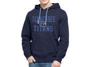 Tennessee Titans 47 Brand Navy Cross Check Pullover Hoodie Sweatshirt M