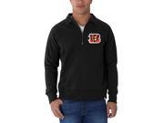 Cincinnati Bengals 47 Brand Black 1 4 Zip Cross Check Pullover Sweatshirt M
