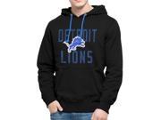 Detroit Lions 47 Brand Black Cross Check Pullover Hoodie Sweatshirt M