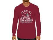 Alabama Crimson Tide 2016 College Football Playoff Champs Red LS T Shirt M