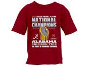 Alabama Crimson Tide Blue 84 YOUTH 2016 Football Champions Trophy T Shirt L
