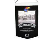 Kansas Jayhawks Winning Streak Allen Fieldhouse Basketball Wool Banner 15 x20