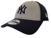 New York Yankees New Era 39Thirty Gray Navy NY Structured Flex Hat Cap M L