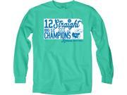 Kansas Jayhawks Women Big 12 Conference Champs 12 Straight Green LS T Shirt L