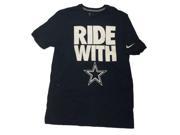 Dallas Cowboys NFL Nike Navy White Ride With Short Sleeve T Shirt L