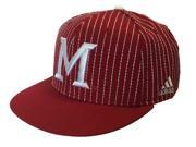 Miami Heat Adidas Red White M Logo Flat Bill Cotton Snapback Adj Hat Cap