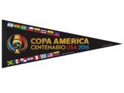 Copa America Centenario USA 2016 All Team Flags Premium Felt Pennant 12 x 30