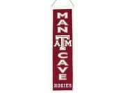Texas A M Aggies Winning Streak Man Cave Vertical Wool Banner 8 x32