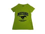 SMU Mustangs Under Armour Women Neon Yellow HeatGear Performance T Shirt M