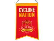 Iowa State Cyclones Winning Streak Red Cyclone Nation Wool Banner 14 x22